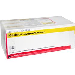 Eine Packung Kalinor-Brausetabletten zur Unterstützung des Kaliumhaushalts.