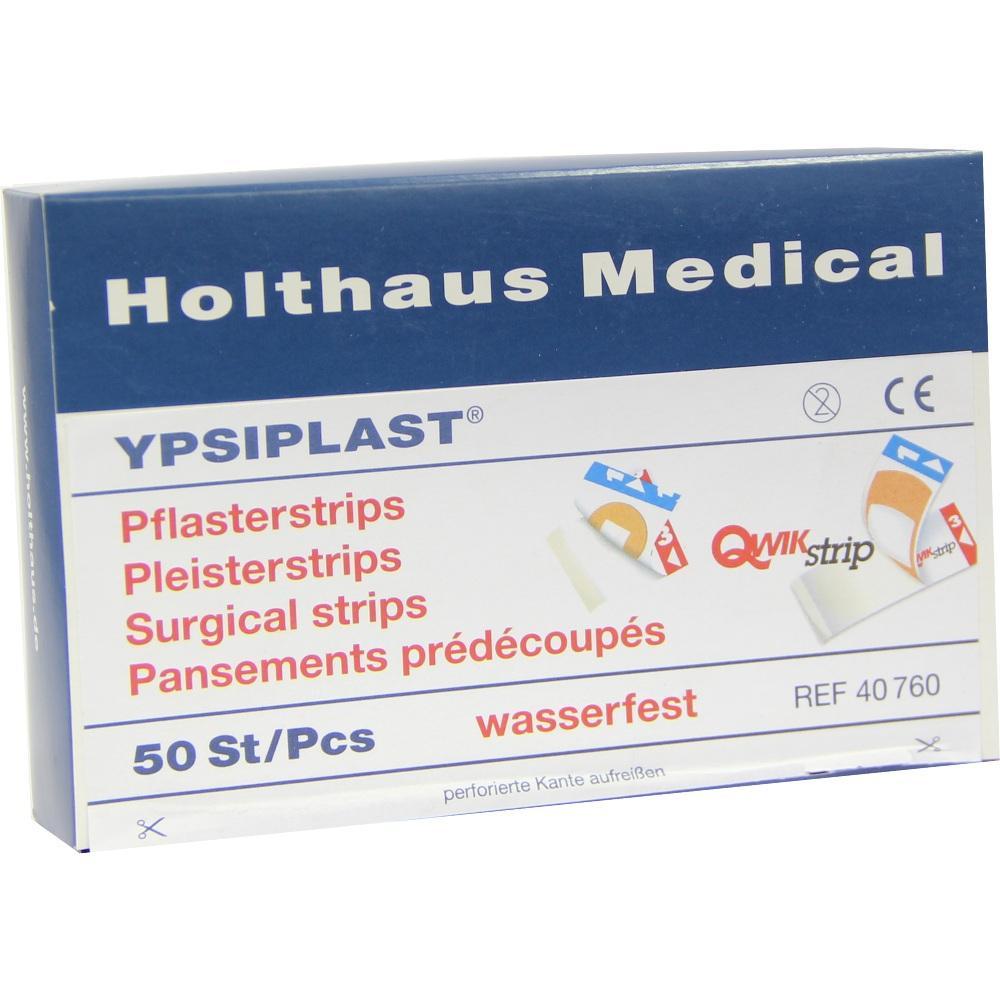 Eine Packung wasserfester Pflasterstrips mit 50 Stück.