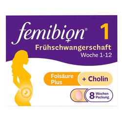 Verpackung von Femibion 1 für die Frühschwangerschaft, Wochen 1-12.